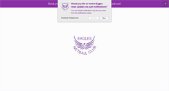 Desktop Screenshot of eaglesnetball.com